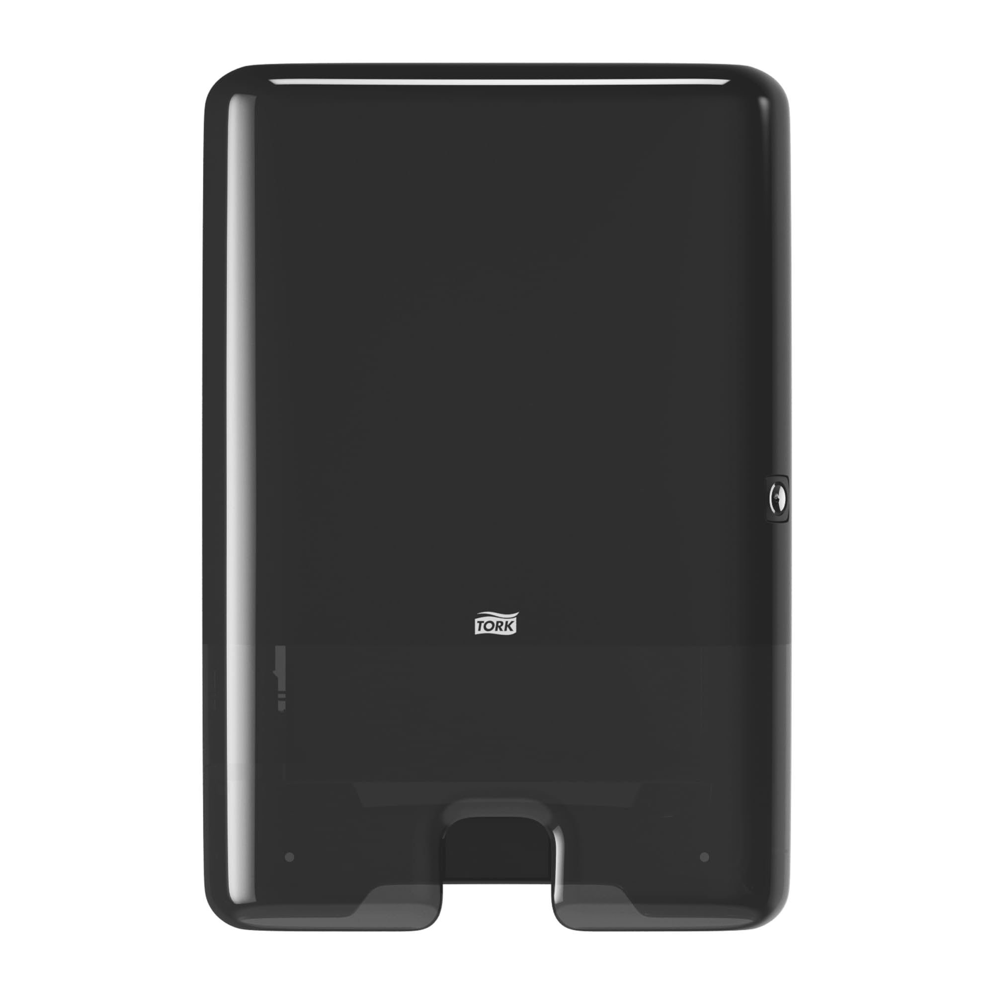 Black Tork Xpress Multifold Hand Towel Dispenser H2, One-at-a-Time Dispensing, Elevation Range, 553028
