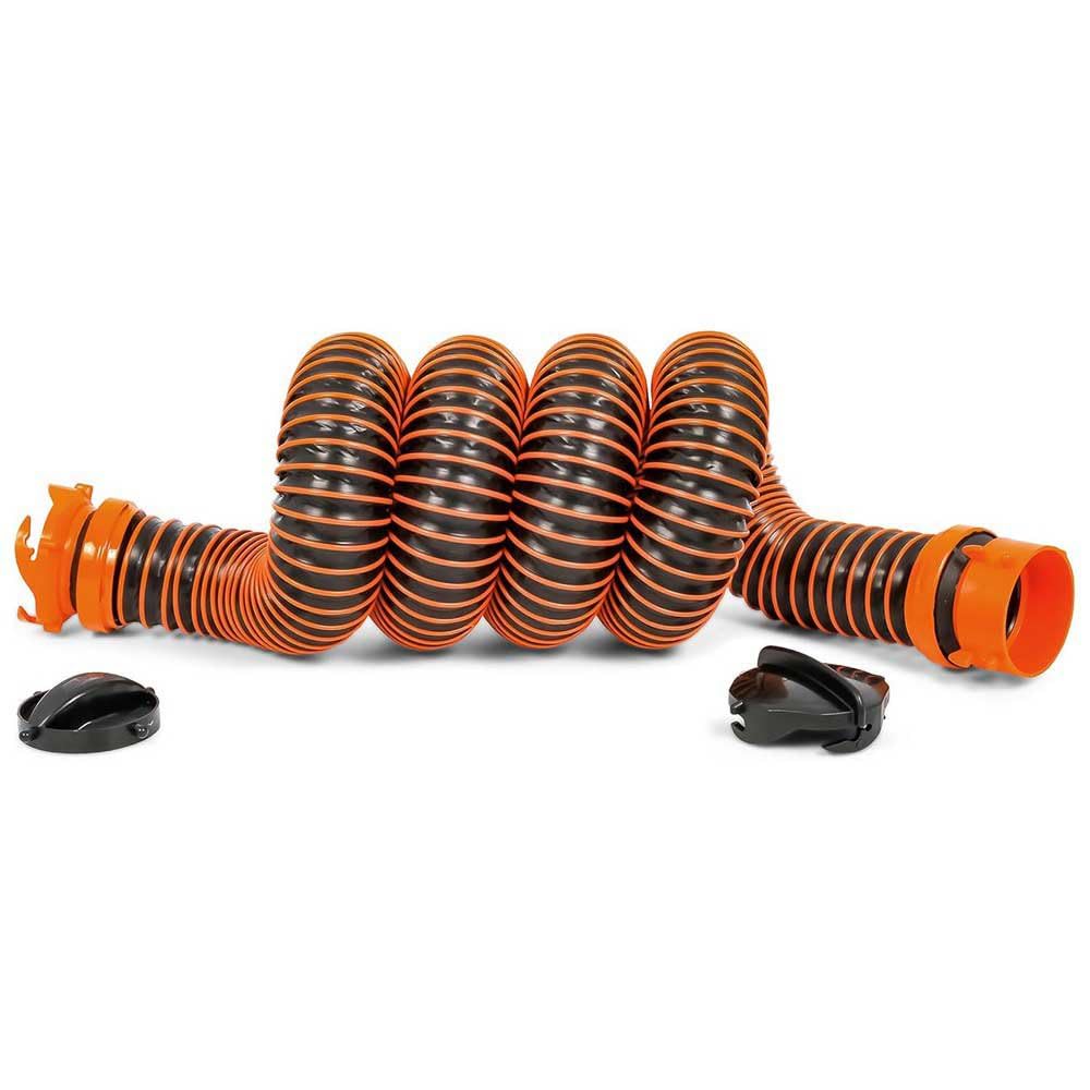 20-Foot Camco RhinoEXTREME Sewer Hose Kit/RV Camper | Features TPE Technology for Abrasion Resistance and Crush Protection | Includes Pre-Attached Rhino Swivel Fittings (39867)