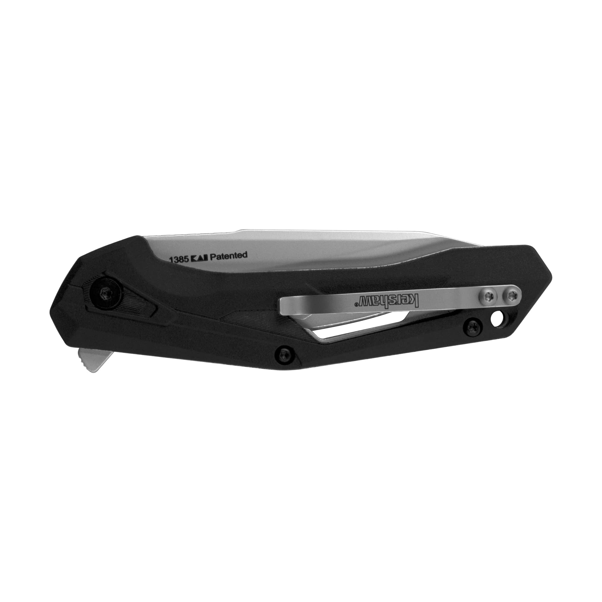 Kershaw Assisted Opening Airlock Knife Black FRN (3" Bead Blast) 1385