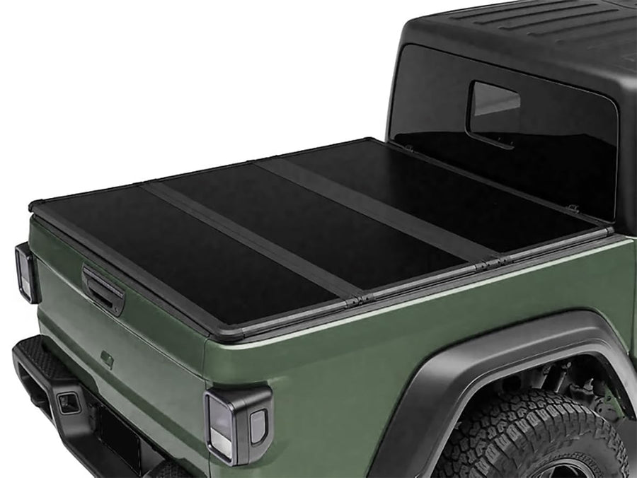 Hard Black Horse High Profile Trifold Truck Bed Tonneau Cover Compatible with 2020-2023 Jeep Gladiator -HTF-JE19