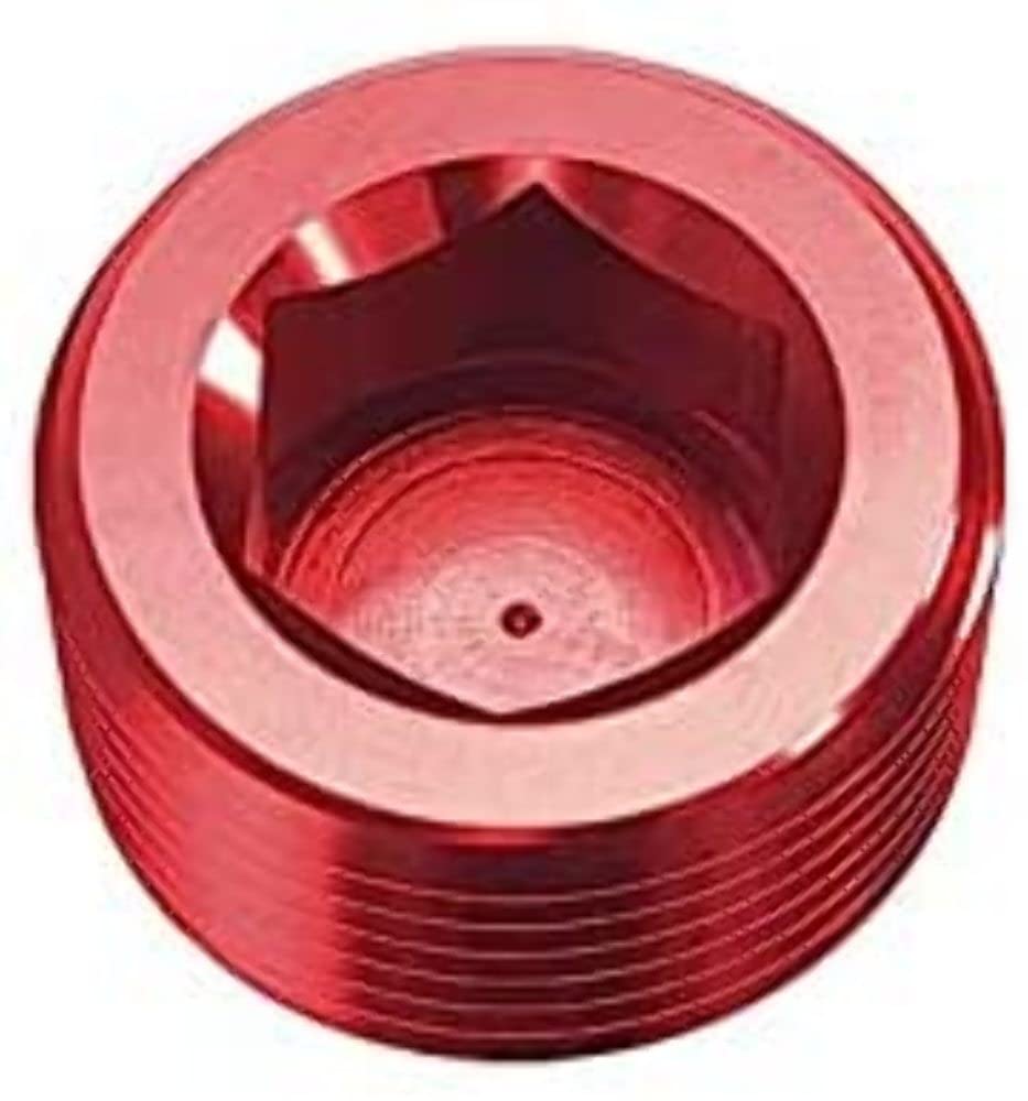 Red Horse RHP932-04-3 Performance 0.25 in. NPT Hex Head Pipe Plug, Red - Size -04 - Pack of 2