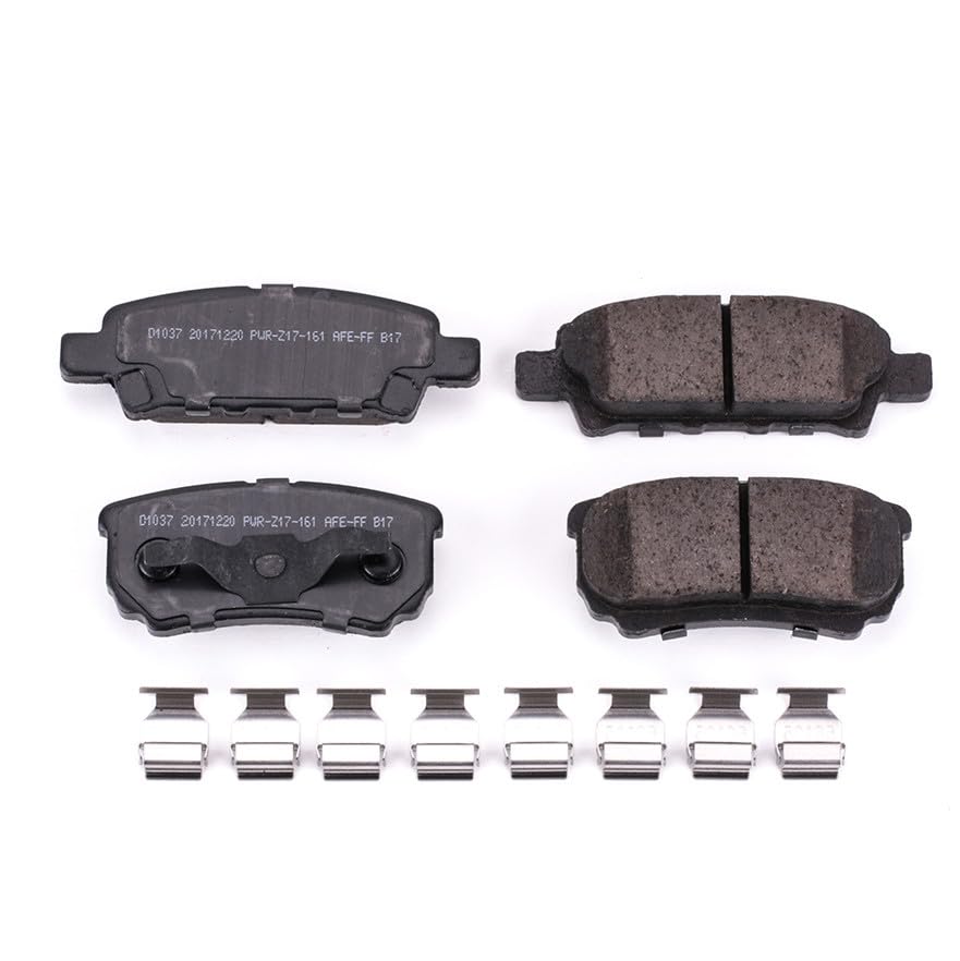 Power Stop Brake Kit Rear For Chrysler 200 2011-14 |Sebring 2007-10 |Dodge Avenger 2008-14 |Caliber 2007-12 |Jeep Compass 2007-17 - Ceramic Brake Pads With Installation Hardware, 17-1037