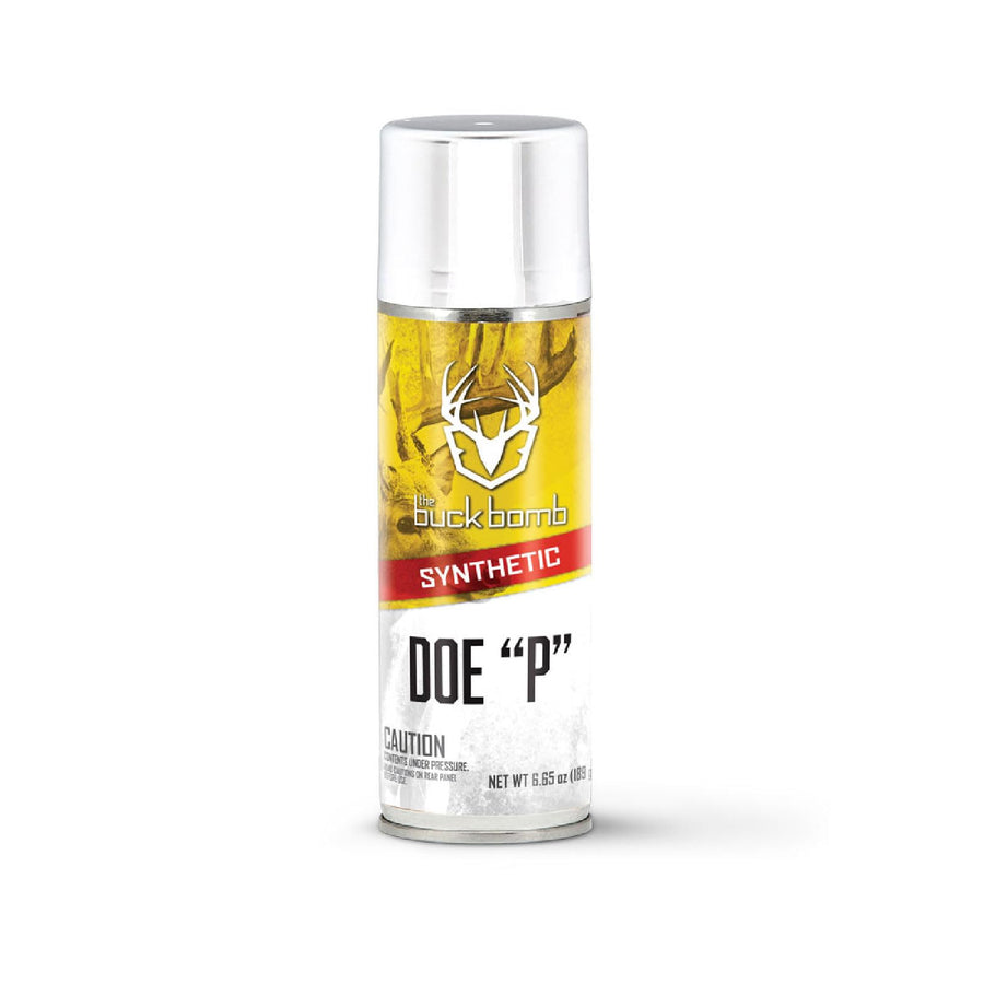 Buck Bomb Synthetic Doe P Aerosol | Hunters Specialties Deer Buck Lure Hunting Pre/Post-Rut Scent Attractant for Hunting, 6.65 Oz