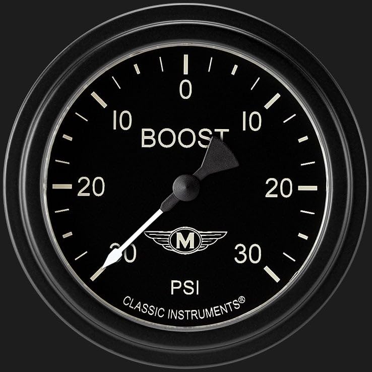 Moal Bomber Classic Instruments 2 5/8" Boost Vacuum Gauge Electric
