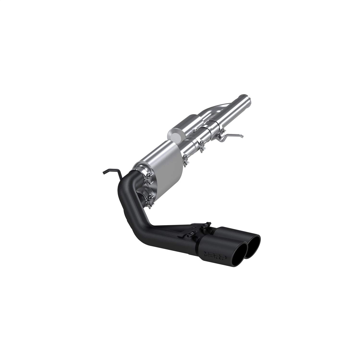 MBRP Exhaust System S5081BLK Cat Back (2009-UP Chev/GMC 1500 Silverado, Pre-Axle Dual Outlet, Black Coated)