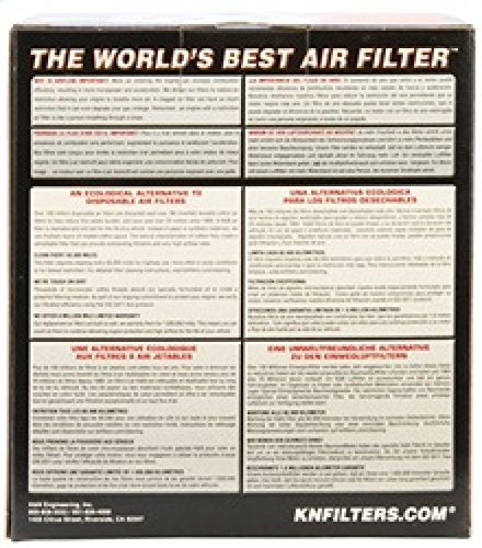 K&N Air Filter Engine: Reusable, Clean Every 75,000 Miles, Washable, Premium, Replacement Car Filter: Compatible with 1997-2010 (SAAB 9-5), E-2455