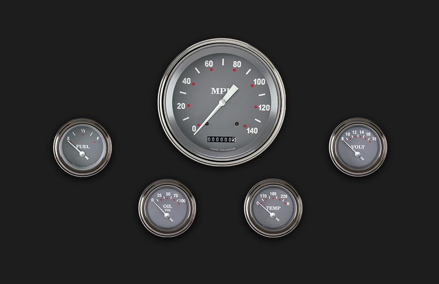 SG54SLF Classic Instruments Silver Gray 4 5/8" Speedometer 4-2-1/8" Fotv - GM