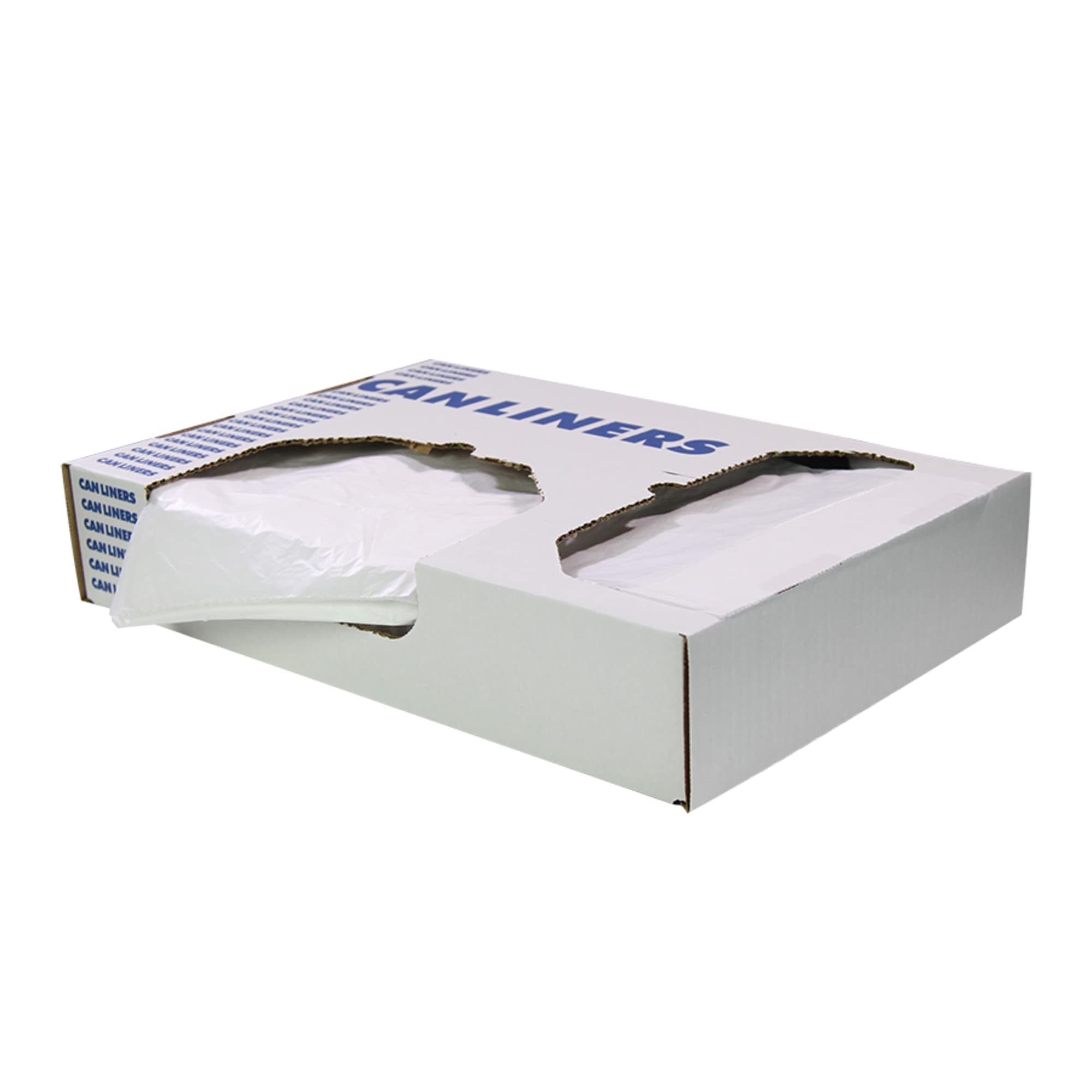 Low-Density Heritage Can Liners, 1.5-mil, 60 Gallons, 58" x 38", Clear, Case Of 100 Liners