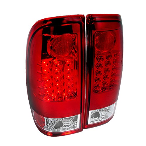 Ford F150 F250 Spec-D Tuning LT-F15097RLED-TM Red Clear Led Tail Lights