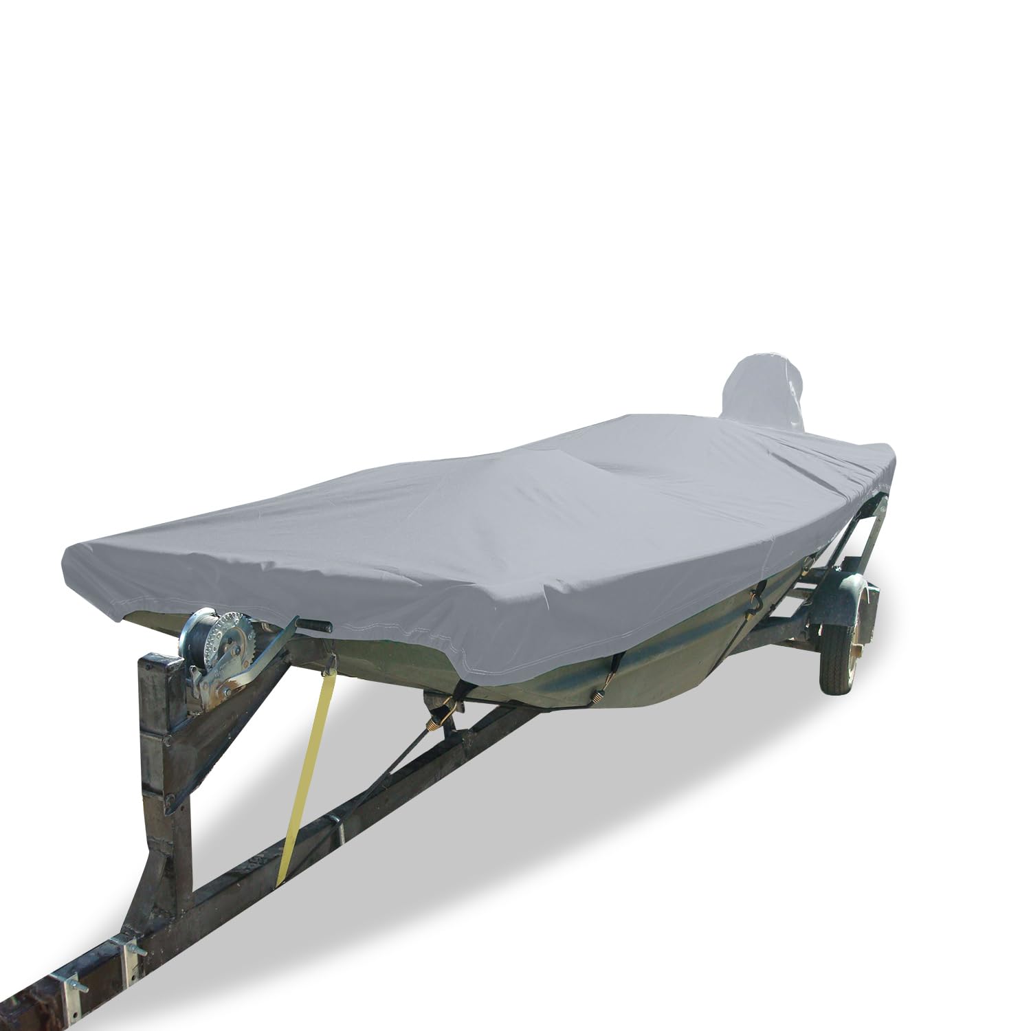 Styled-to-Fit Carver 74203S-11 Boat Cover for Open Jon Boats - 16'6", Mist Gray