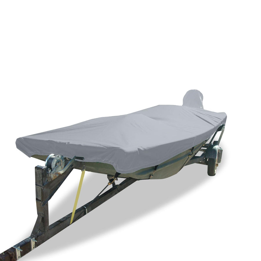 Styled-to-Fit Carver 74203S-11 Boat Cover for Open Jon Boats - 16'6", Mist Gray