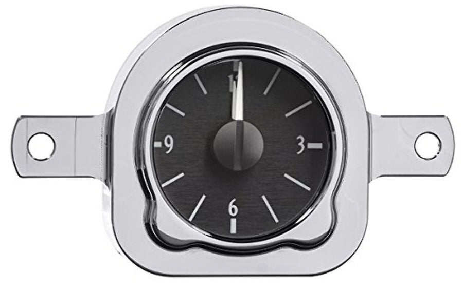 Dakota Digital VLC-51F-K-B Analog Clock Gauge Compatible with 1951 Ford Car for VHX gauges only Black Alloy Blue Backlighting
