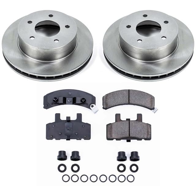 POWERSTOP Autospecialty KOE4873 Front Replacement Brake Kit-OE Brake Rotors & Ceramic Brake Pads For Chevrolet Astro 1990-2002, GMC Safari 1990-2002 [Model Specific]
