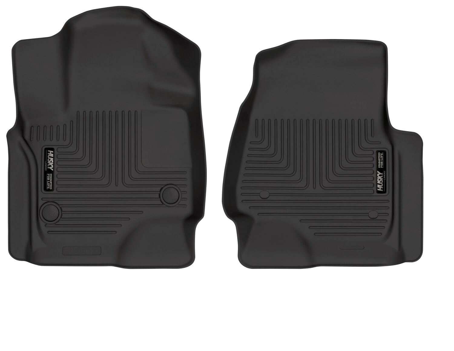 Weatherbeater Husky Liners Floor Mats | Fits 2018-2024 Ford Expedition, 2018-2024 Lincoln Navigator | Front Row, 2-pc Black - 13341