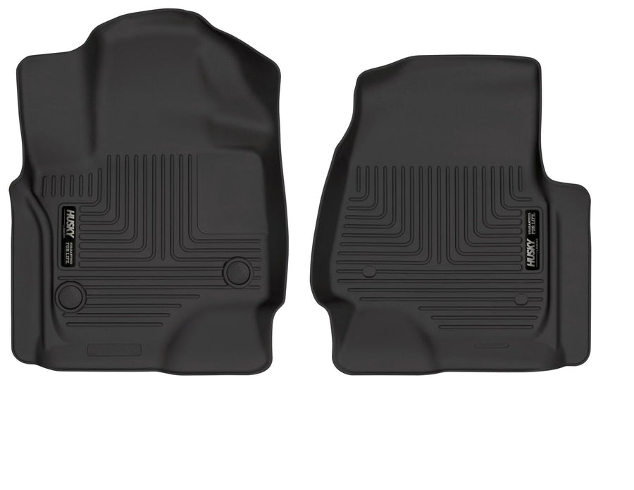 Weatherbeater Husky Liners Floor Mats | Fits 2018-2024 Ford Expedition, 2018-2024 Lincoln Navigator | Front Row, 2-pc Black - 13341