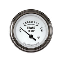 Transmission Temperature Gauge Classic Instruments WH27SLC White Hot 2 1/8"
