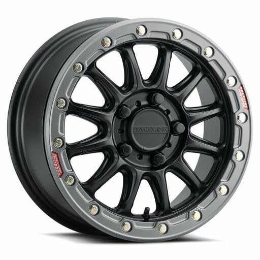 Alpha Black RACELINE W/Gunmetal Ring 15X7 5X114.3 +25