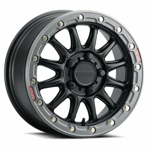 Alpha Black RACELINE W/Gunmetal Ring 15X7 5X114.3 +25