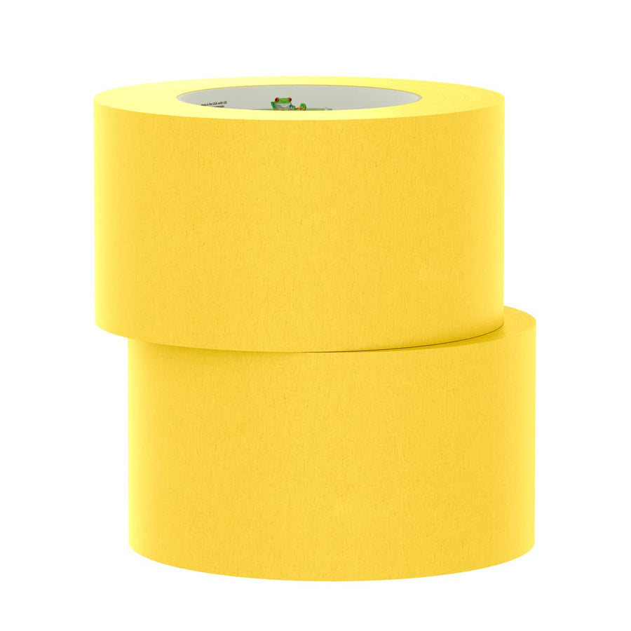 Gold FrogTape 225 Moderate Temperature Performance Grade Masking Tape, Medium-High Adhesion, 72mm x 55m, 2 Rolls per Pack