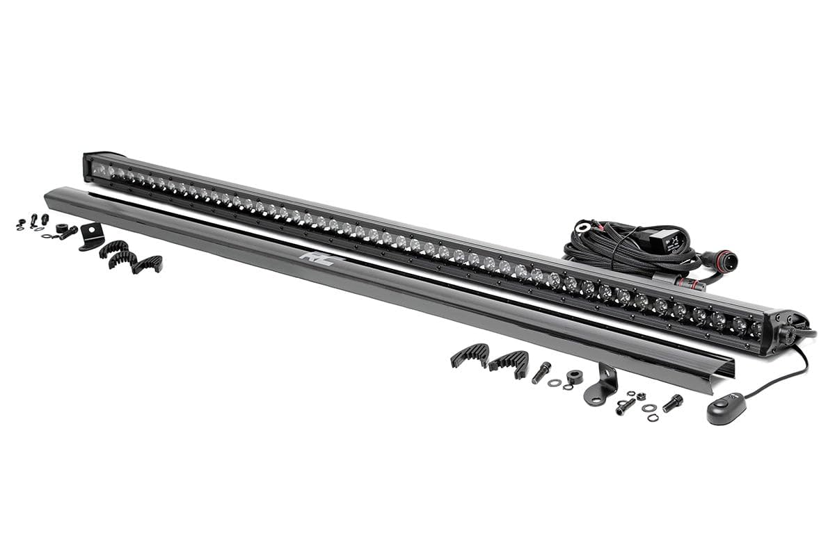 50" Rough Country Single Row LED Light Bar - 19,200 Lumens Cree LEDs, 240W Spot Beam, Off-Road Waterproof Lighting for Jeeps, Truck & UTV