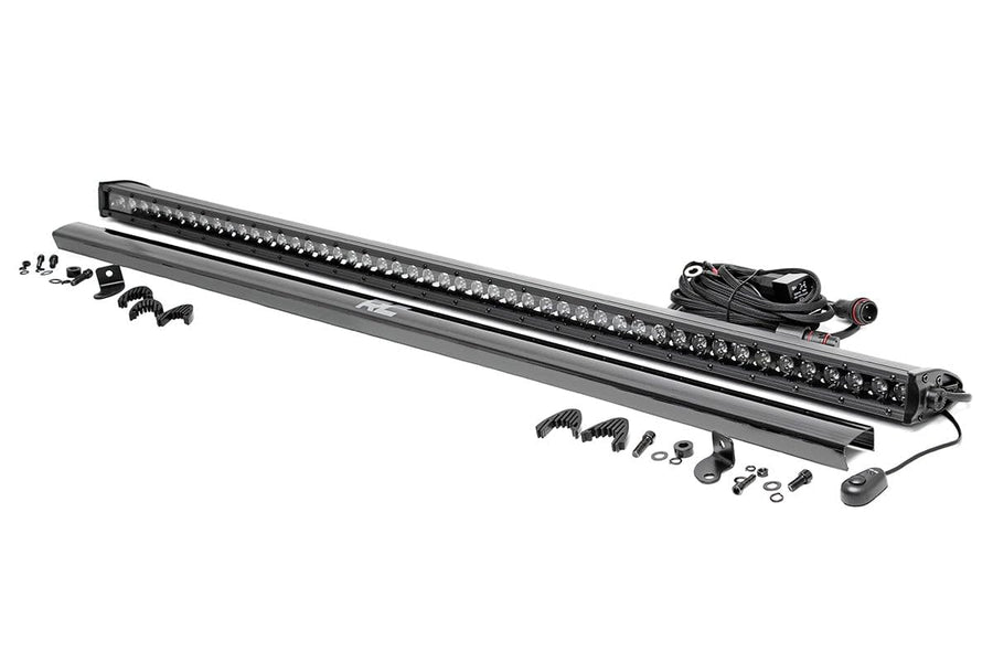 50" Rough Country Single Row LED Light Bar - 19,200 Lumens Cree LEDs, 240W Spot Beam, Off-Road Waterproof Lighting for Jeeps, Truck & UTV