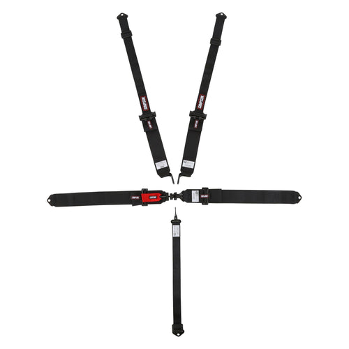 Harness Simpson Racing 29063BKH1X - 5 Point - Latch & Link - Bolt in - Pull Down - 55" L - Rollbar Mount - Black - Each