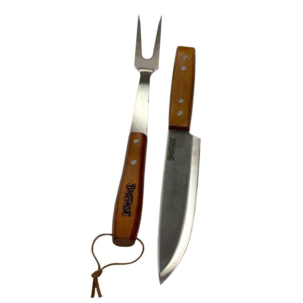 Bayou Classic Knife & Fork Set Includes 13.5-in Fork & 12.75-in Chefs Slicing Knife Perfect For Any Chef