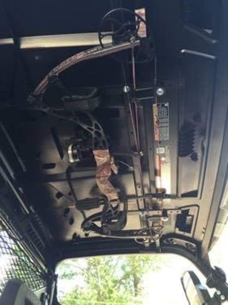 Great Day Quick-Draw Bow Rack Overhead - Intended for Polaris Ranger 500/570 Mid-Size and Prowler EV, Roll Bar Width of 42-45in - Black Powder-Coated Finish - Single Bar Model - 1 Bow, QD860-OBR