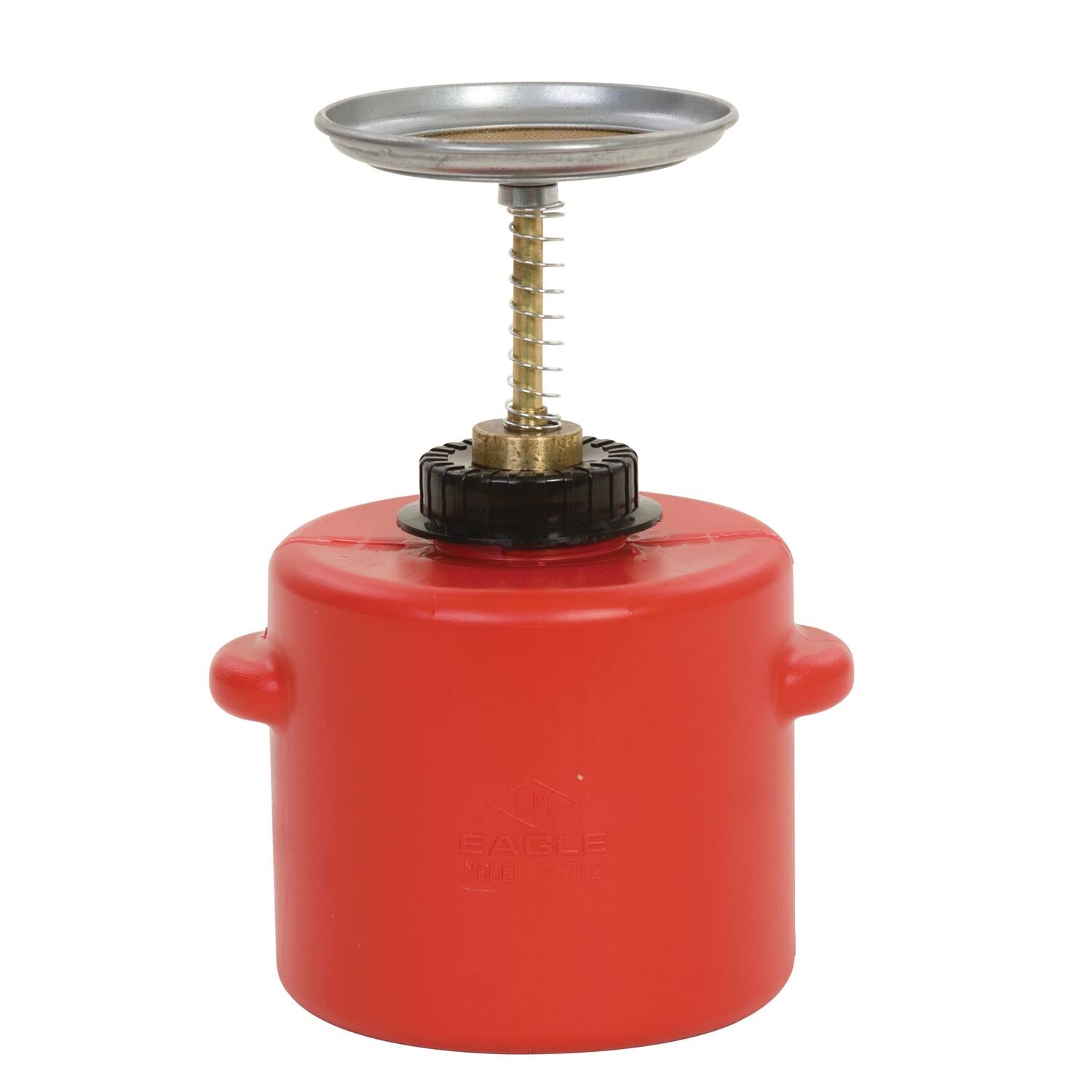 Eagle P-712 Polyethylene Safety Can, Red, 2 Quart Capacity