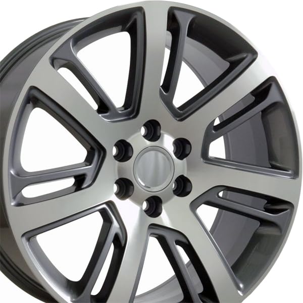 Gunmetal OE Wheels LLC Machined CA88-22090-6550-31MG Painted Wheel (22 x 9. inches /6 x 139 mm, 31 mm Offset)
