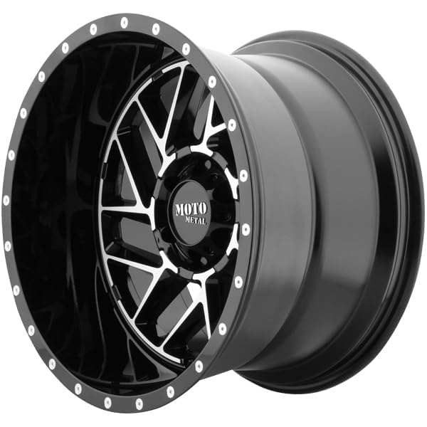 20X10 Moto Metal 8X6.5 4.79-18mm GLOSS BLACK MACHINED - MO98521080318N