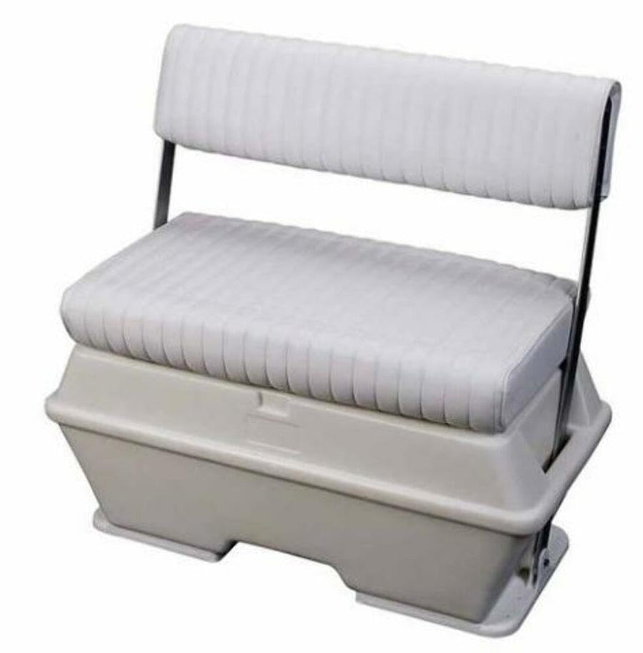 Moeller Swing Back Deluxe Permanent Mount Cooler or Livewell Boat Seat (50-Quart, 30" x 17" x 34.5")