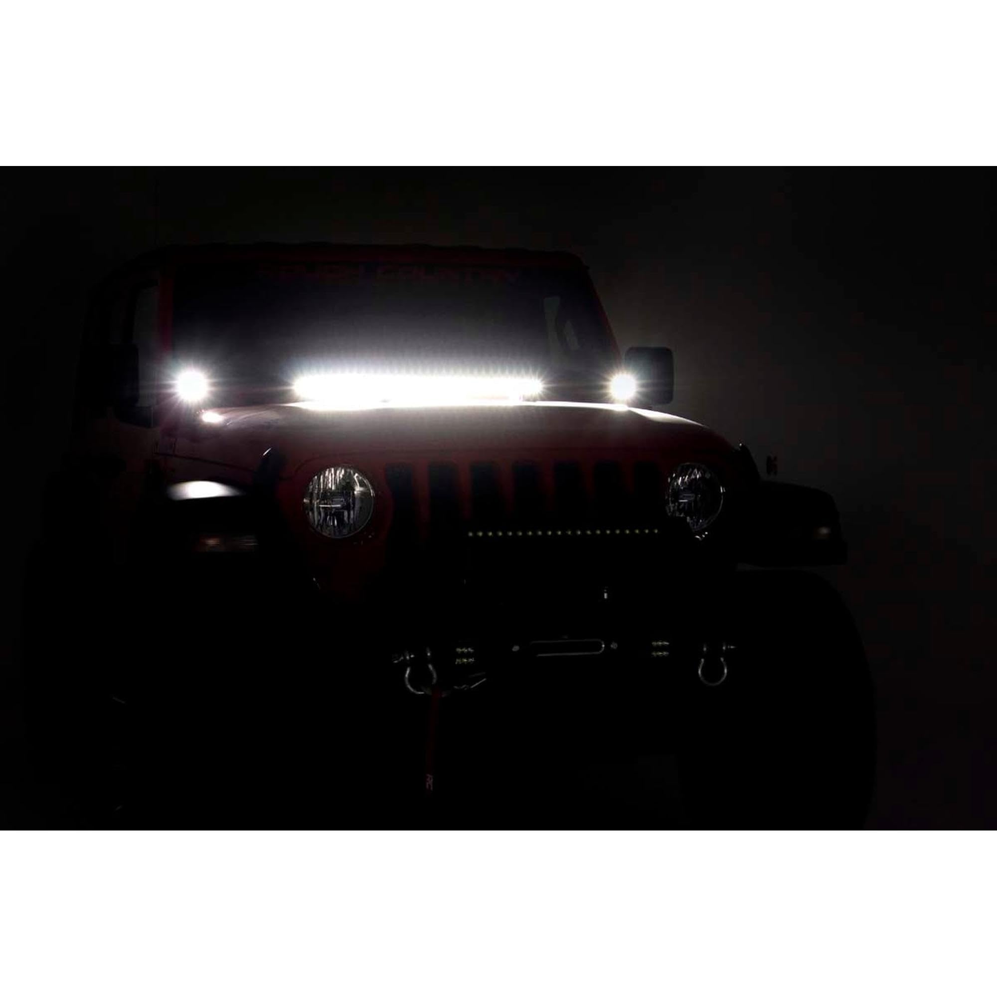 2" Rough Country Spectrum Series LED Hood Cowl Kit for 18-24 Jeep JL/JT - 80062