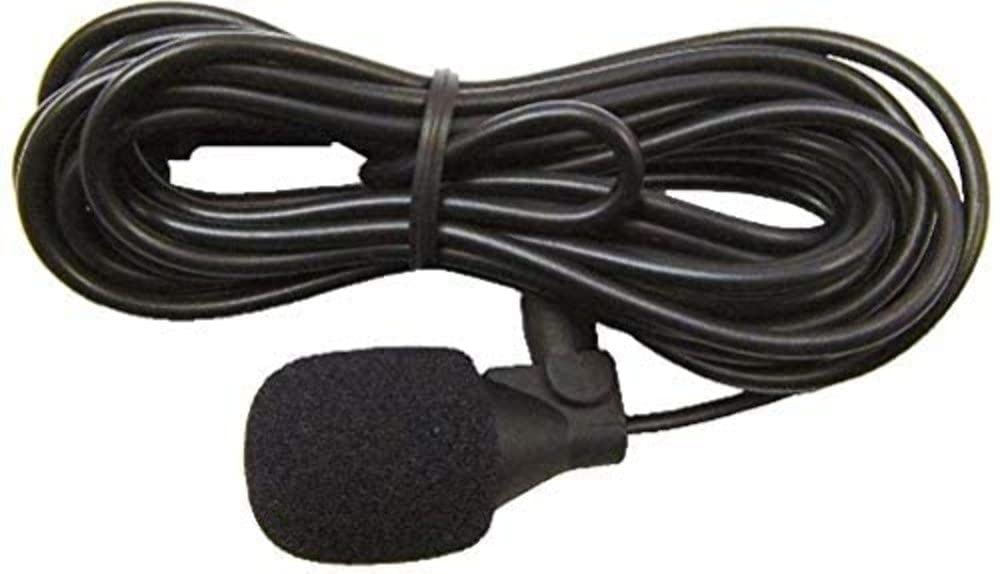 Jensen Omnidirectional JMICHFP Microphone, 12ft. Cable Length, Locking Connector, Visor Clip and 3M Adhesive Pad Included, Works with all JENSEN Heavy Duty Bluetooth Radios