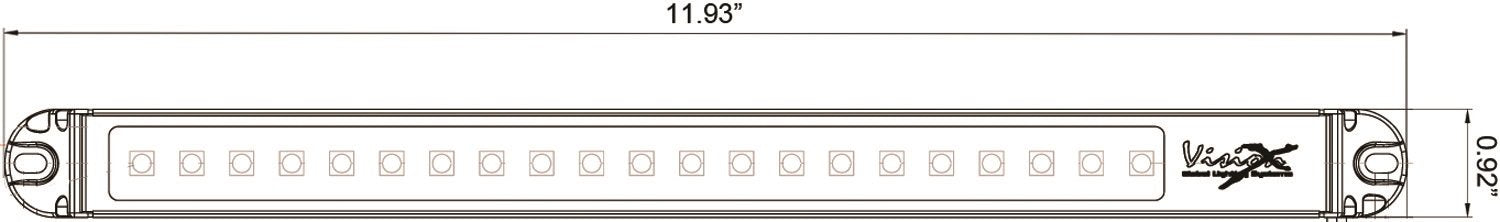12" Vision X Lighting Black Strip Light 9141794