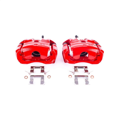 Power Stop Pair of High-Temp Red Powder Coated Front Calipers For Nissan Juke 2011-2017, Nissan Sentra 2017-2019 [Model Specific]