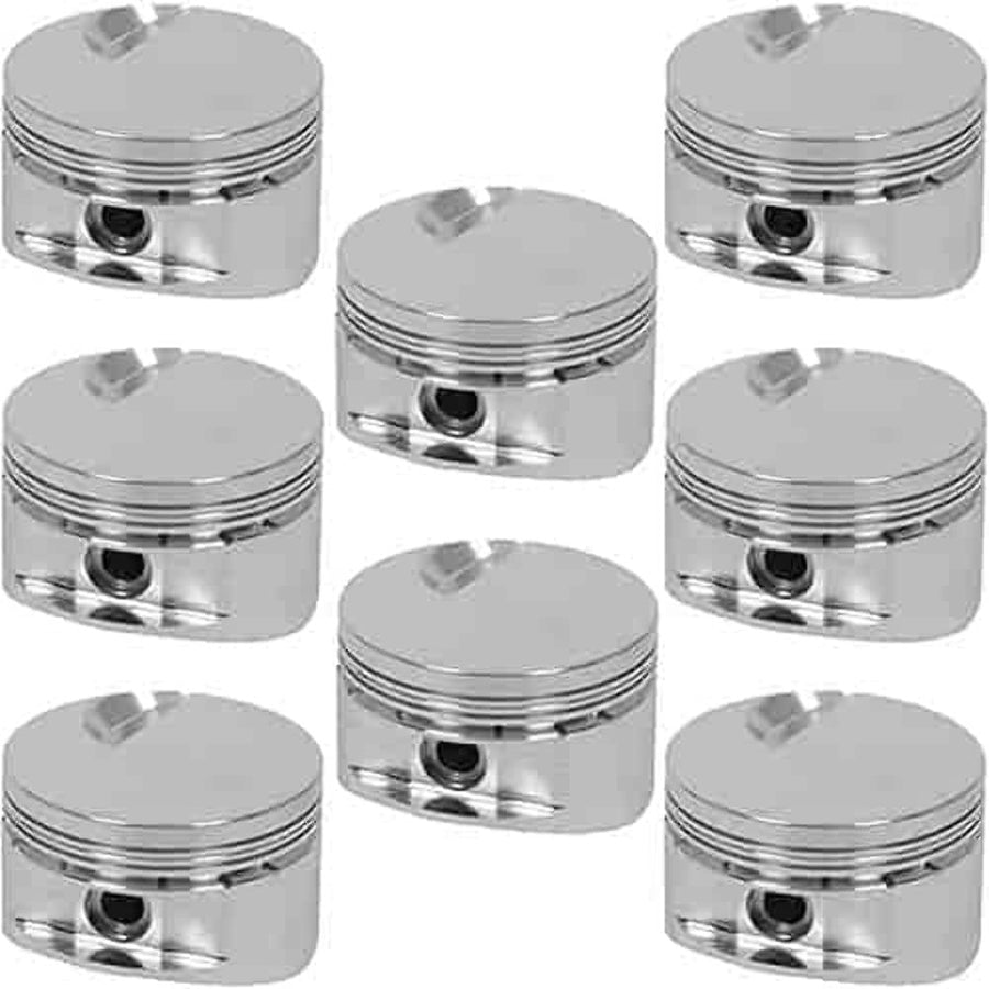 Flat Top Manley 696300-8 BB-Chevy Pistons 4.500 Bore 541ci - 6.385 Rod w/4.250 S