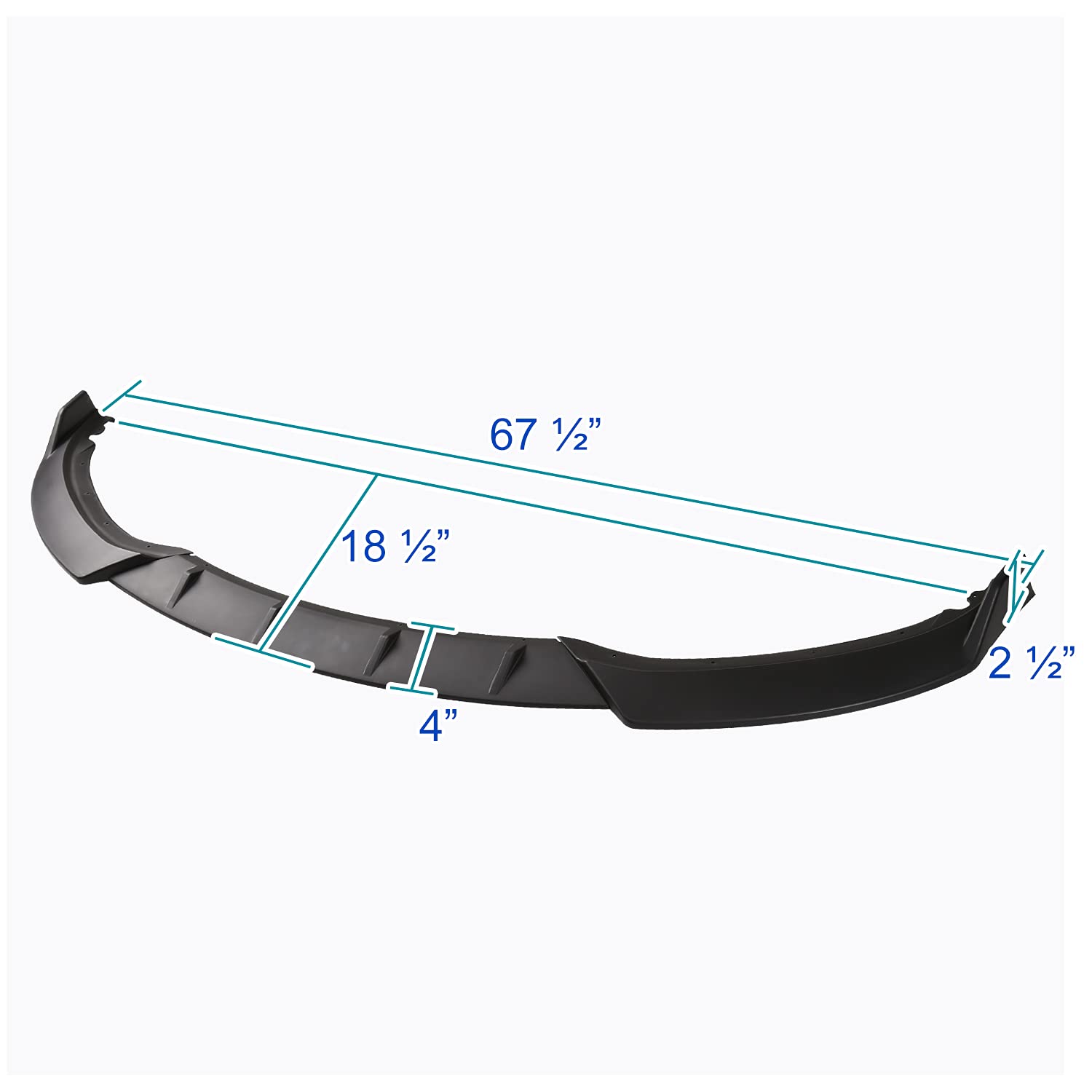 Matte Black Spec-D Tuning Front Bumper Lip Spoiler Splitter Body Kits Compatible with Ford F30 F35 2016-2019