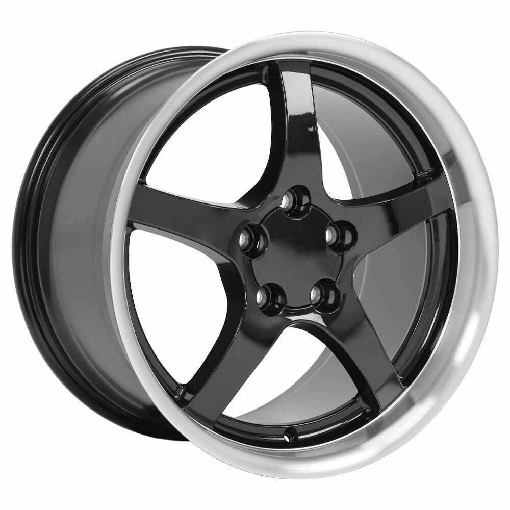 CV05-D18105-5475-56BM Black Wheel with Machined Lip Painted OE Wheels LLC (18 x 10.5 inches /5 x 120