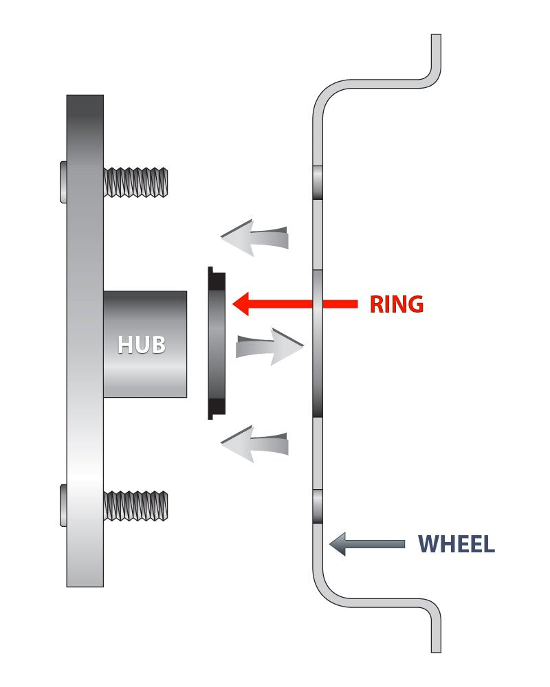 Gorilla 60-5615 Automotive Wheel Hub Centric Rings (60mm OD x 56.15mm ID) - Pack of 4