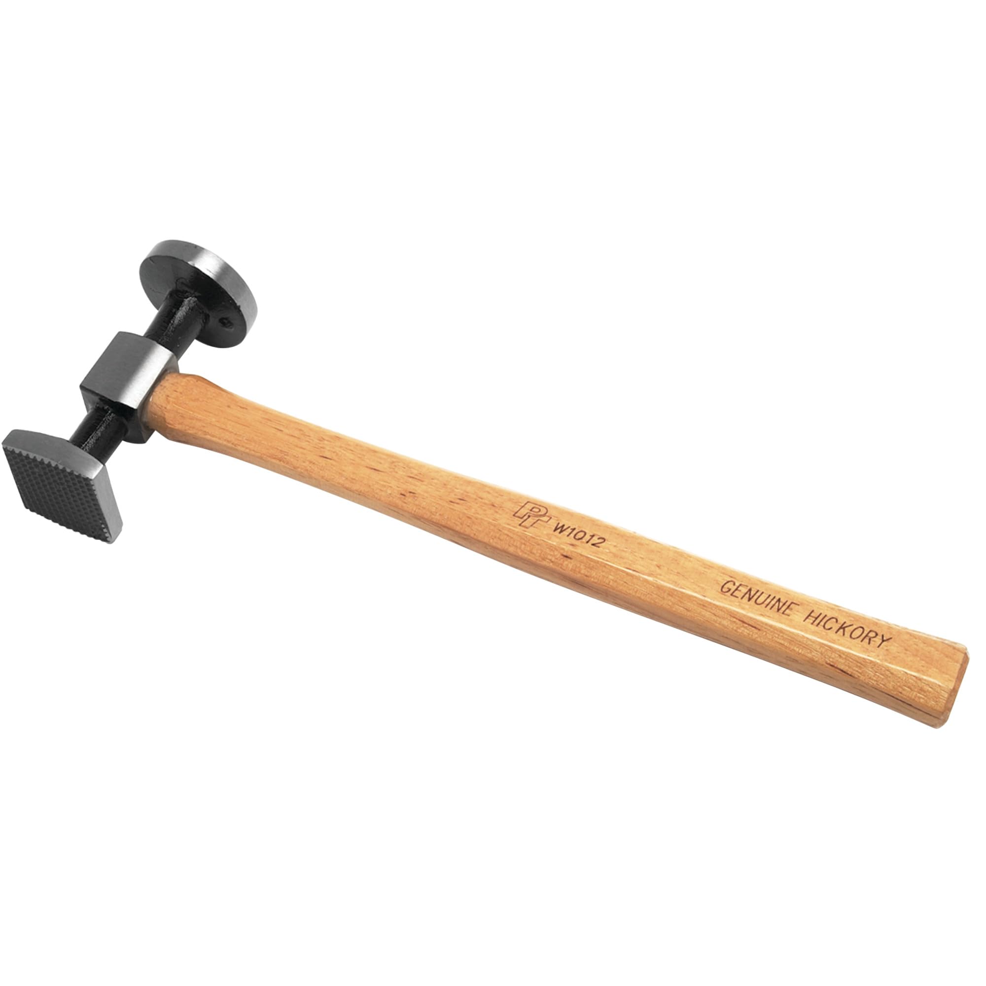 W1012 Performance Tool Heat-Shrinking Hammer, High Carbon Drop Forged Steel Head, Genuine Hickory Handle, Ideal for Metal Working with Dolly