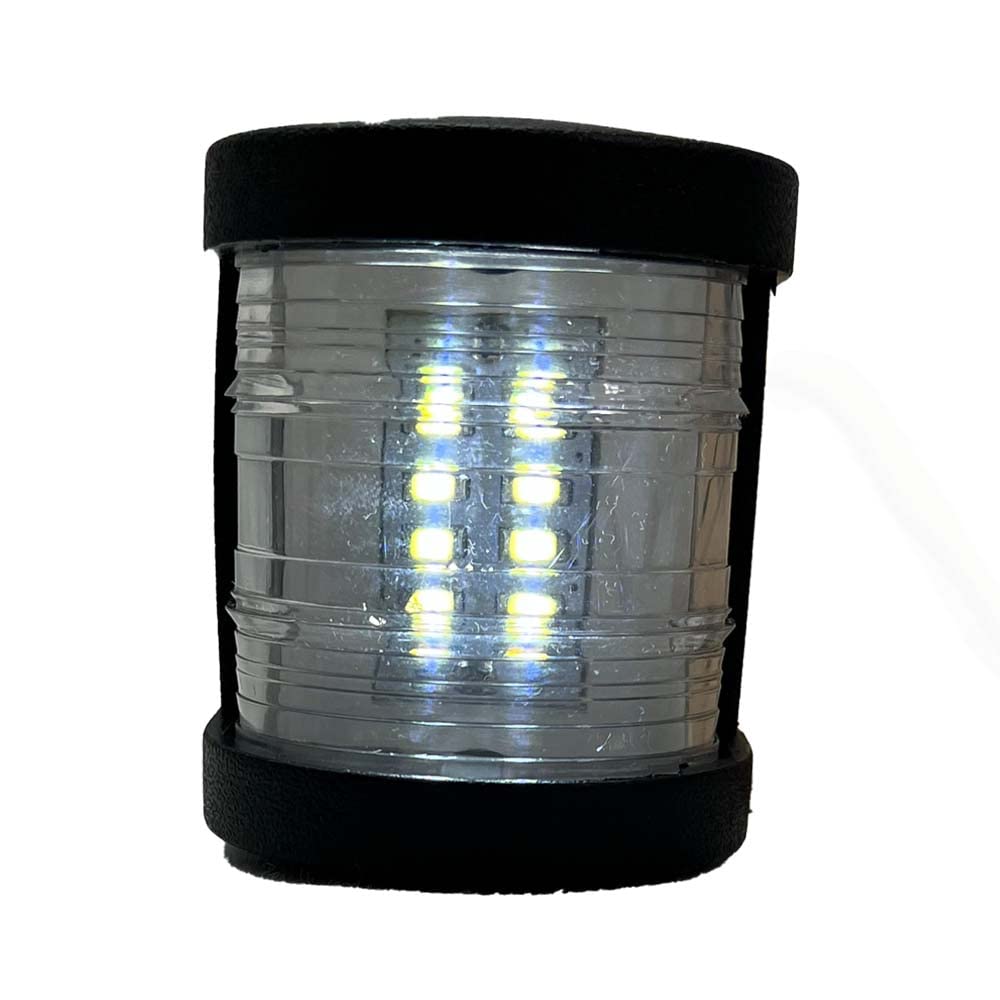 Marine Sport Lighting WHITE LED Marine Masthead Light Fit 12V-24V Mast or Stern light with Black Shell MSMH12BSW