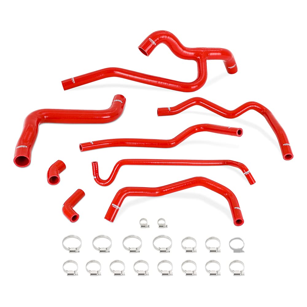 Mishimoto Silicone Radiator & Heater Hose Kit MMHOSE-MUS40-05RD, Compatible With Ford Mustang V6 4.0L 2005-2010, Red