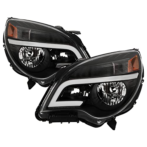 Spyder 2010-2017 Chevy Equinox LS and LT Models only (do not fit LTZ Models) Headlights with Light Bar -Low Beam-H11(Included) ; High Beam-9005(Included) ; Signal-7444NA(Included) - Black