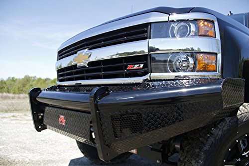 Fab Fours Black Steel Front Ranch Bumper CH08-S2061-1 2 Stage Black Powder Coated w/o Full Grill Guard Incl. Light Cut-Outs