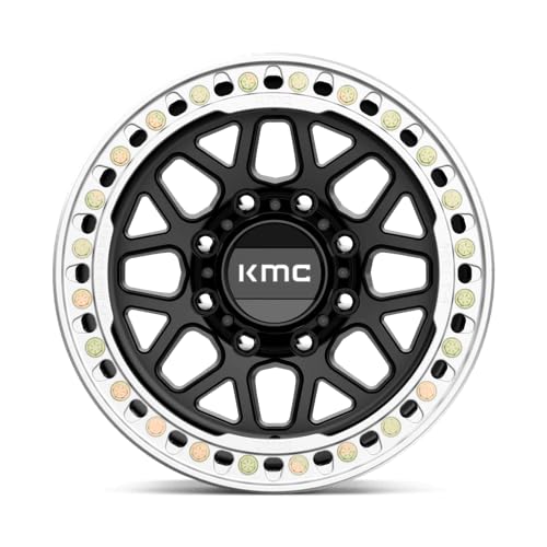 KMC Wheels Grenade KM23579080738N Crawl Beadlock 17X9 8X6.5 S-BLK -38MM