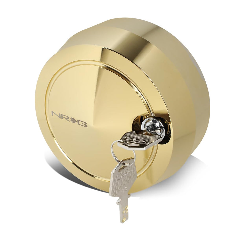 NRG Innovations Steering Wheel NRG-SRK-201C-GD Version 2 Quick Release Short Hub Adapter with Mounting Bolts, Quick Lock W/Free Spin Chrome Gold