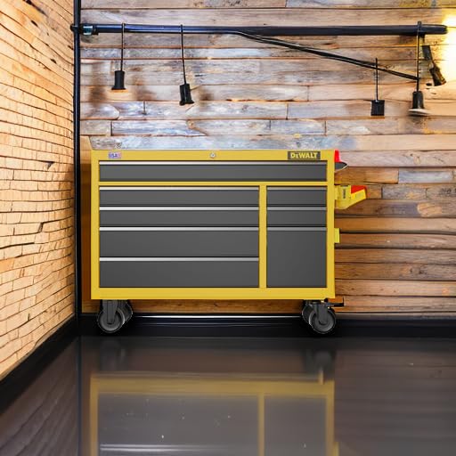 DEWALT 52 Inch Rolling Tool Chest with 8 Drawers, 100lb Drawer Capacity, DEWALT Workshop Storage System Compatible (DWST52082)