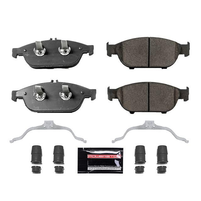 Z23-1652 Power Stop Front Z23 Evolution Sport Carbon Fiber Infused Ceramic Brake Pads with Hardware For Mercedes-Benz E550 2012-2014 [Model Specific]