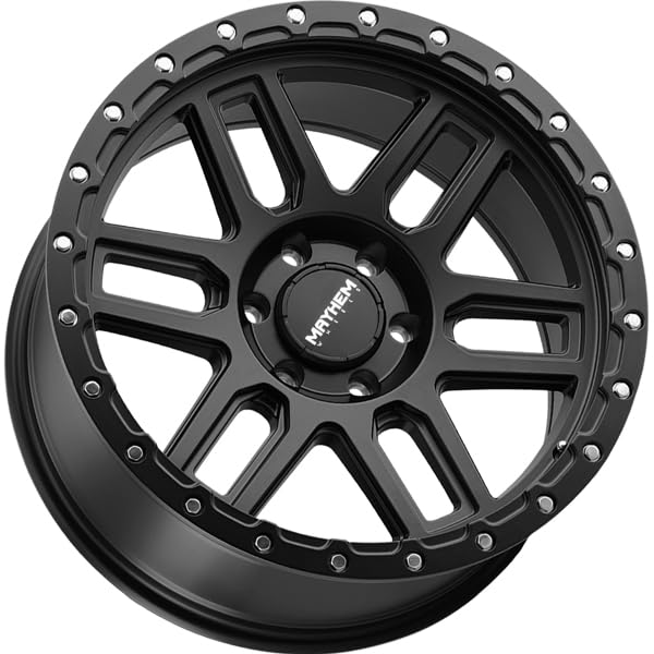 Delta Mayhem 8304 Matte Black W/Matte Black Lip 20X9 5-127-12mm 78.1mm Wheel with Painted (20 x 9. inches /5 x 127 mm, -12 mm Offset)